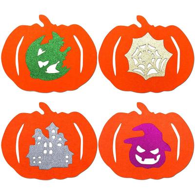 China Viable Halloween Held Place Mat Pumpkin Shaped Place Mat Thickened Dining Table Potholder Absorbent Bowl Mat Western Placemat Customize for sale