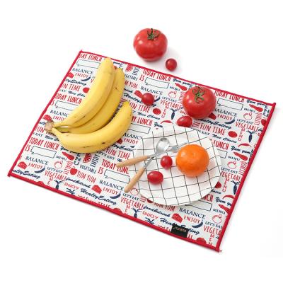 China New Style Sustainable Modern Kitchen Area Rugs Cotton Polyester Dinner Stock Woven Place Mats for sale