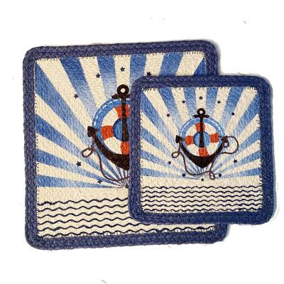 China DIY Square Sustainable High Quality Mediterranean Jute Rope Woven Cup Pad Bowl Coaster for sale