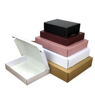 China Eco-friendly Recyclable Custom Brown Corrugated Cardboard Box Recycled Materials Kraft Paper For Shipping Electronics Apparel Wig Packaging for sale