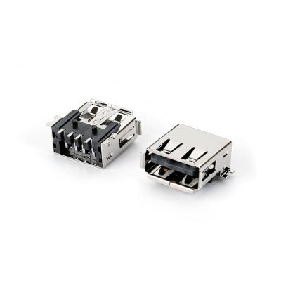 China LCP USB 2.0 Female Connector A Type SMT Without Back Cover for sale