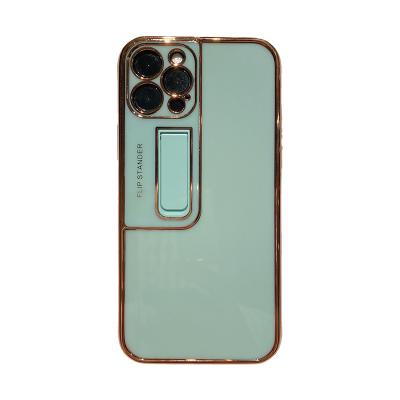 China new Anti-drop pure color plating invisible bracket mobile phone case for oppo reno5/vivoX60/huaweip40 anti-drop cover device for sale