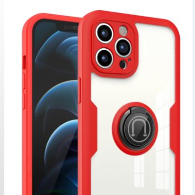 China Anti-drop fashion metal ring bracket shell membrane 2 in 1 anti-drop cell phone case for xiaomi 11LITE redmi note10 TPU phone cases for sale