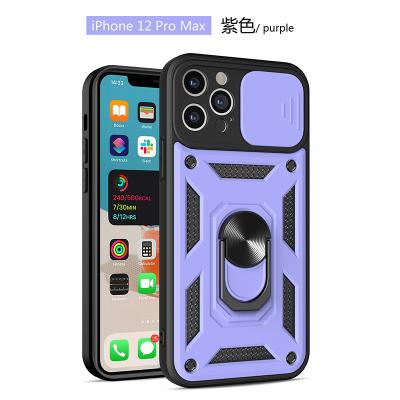 China Shockproof For Infinix HOT10 GAME HOT10 X612 Phone Case Camera Shockproof Protective Film And Metal TPU Ring Rotate Bracket Phone Case for sale