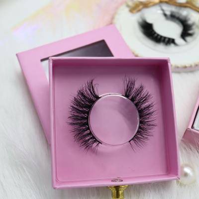 China Long 100% Real Natural Wholesale Mink Lashes With Custom Eyelash Packaging Box for sale