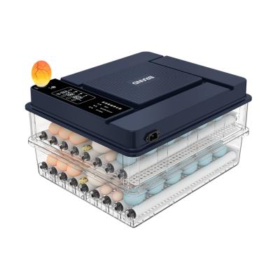 China Automatic Temperature Control Fully Automatic Incubators With LED Light Egg Tester Hatching 128 Eggs Chicken for sale