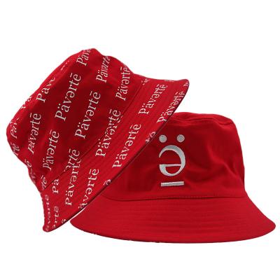 China Cotton Twill Custom Reversible Daily Wear Embroidery And All Over Printing Bucket Hat for sale