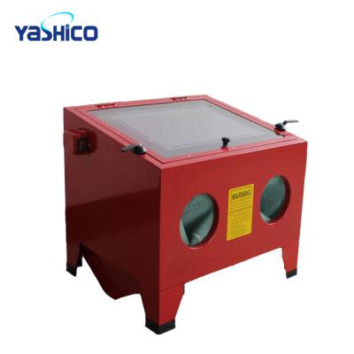 China Industrial Plant 90L Sandblasting Cabinet Width Glass Beads, Silica Sand,Alum Oxide And More for sale