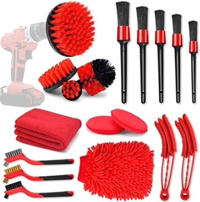 China 18 Pcs Sustainable Power Cleaning Tool, Auto Detailing Drill Brush and Cleaning Brushes Kits for sale