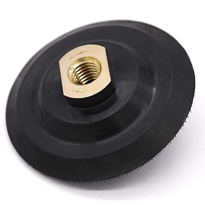 China STONE Backing Plastic Pad Rubber Rigid Backing Pad for Diamond Polishing Pads Hook and Loop Backing Pad (4 inch) M14 5/8-11 for sale