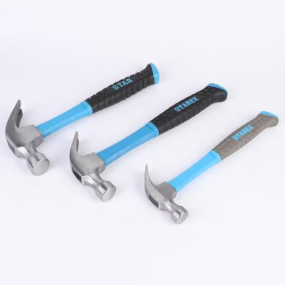 China Nail Hammer Factory Price Forged Hammers Hand Tools 16oz Carbon Steel Forging Power Grabbing Claw Hammer for sale