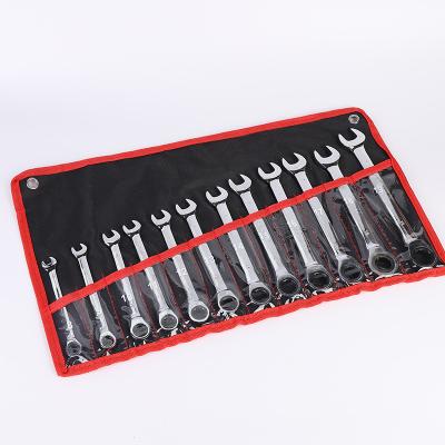 China Repairing Professional Custom Chrome Vanadium Combination Ratchet Flexible Wrench Set for sale