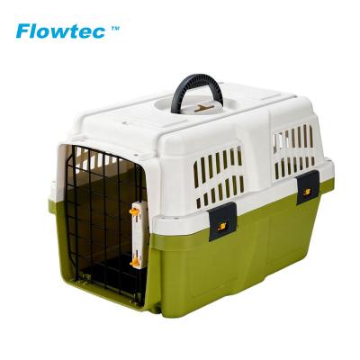 China Cat Cage Kennel Airline Approved Dog Aviation Cage Plastic Carrier Box Viable Portable Outdoor Travel Car Carrier for sale