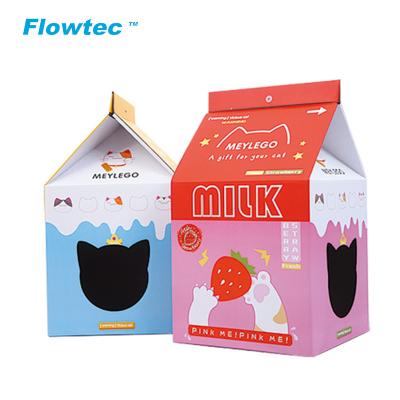 China Claw Stocked Cat Toy Wear-Resistant Supplies Cat Sleep Play Bed Nest Cat Scratch Board Magic Cardboard Milk Box Pet Grinder for sale