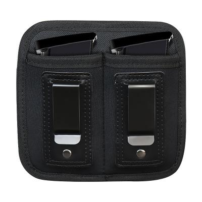 China Universal Stack Mag Holder Tactical Magazine Double Pouch 9mm Mag Holster Neoprene Concealed Cary Neoprene Double Magazine Pouches for sale