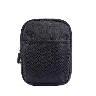 China Factory Best Price Oxford Cloth 2-Layer Mini Pocket Bag Holder Zipper Purse Waterproof Portable Waterproof Coin Wallet for sale