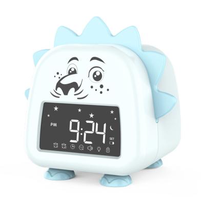 China LUMINOVA New Design 2022 Lion Digital LED Alarm Clock Kids USB Rechargeable Nap Alarm Clocks Night Light Sleep Trainer Lamp Clocks for sale