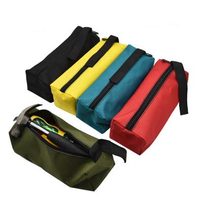 China Waterproof Tool Bag Oxford Canvas Stationery Storage Tool Bag Screws Nails Drill Metal Bit Parts Fishing Travel Pocket Organizer Bag for sale