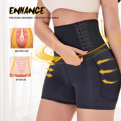 China Breathable woman high waist control panties plus size fajas colombianas post surgery butt lifter hip enhancer padded woman control panties for sale