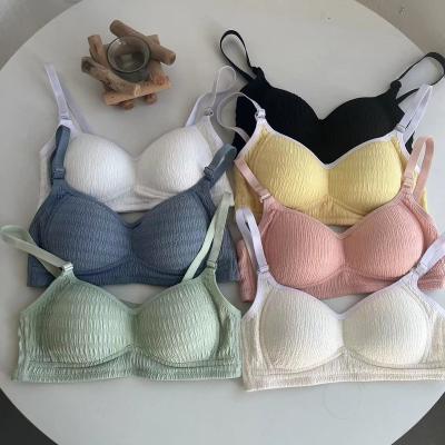 China Breathable Cute Thin Cup Wire Free Bra Student Gather Girl Student Bra High School Girl Ladies Ladies Bra for sale