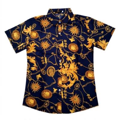 China Custom Wholesale Digital Print Mens Anti-Pilling Avocado Print Shirt Funny Beach Shirt Spin Down Coolar Hawaiian Shirt for sale