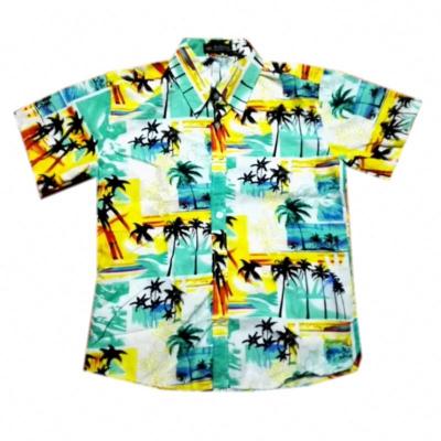 China Custom Wholesale Anti-pilling Digital Printing 100% Cotton Polyester Spandex Shirt for sale