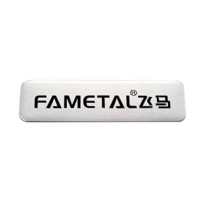 China China Custom Metal Logo Mirror Engraving Brushed Aluminum Blank Aluminum Metal Nameplate for sale