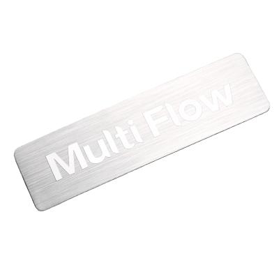 China Thin OEM Plating Embossed Custom Nickel Logo Metal Label Tag Sticker for sale