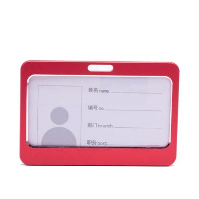 China Promotional Cheap Aluminum Vertical ID Card Holder Name Badge ID Card Holder for sale