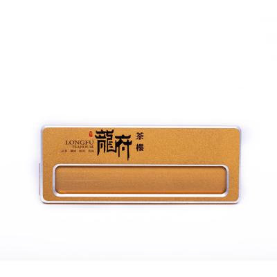 China Custom Aluminum Stainless Steel 3D Pin Magnetic Name Badge for sale