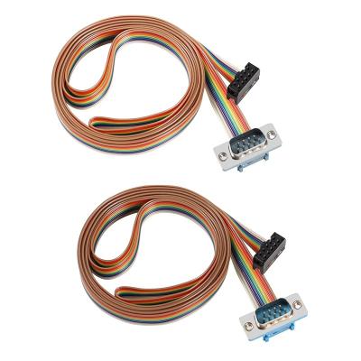 China Automotive Pitch 40 Pin 40 Way F/F Connector IDC Rainbow Flat Ribbon Cable 2.54mm 1.7ft for sale