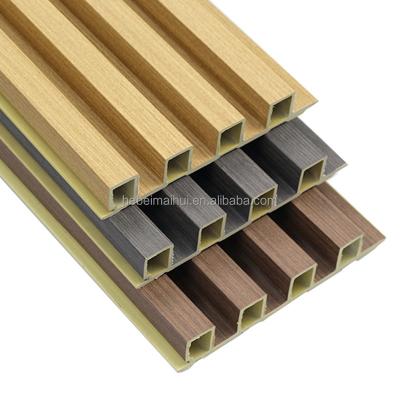 China Waterproof+ECO-Friendly Decorative Strip Wood Plastic Factory Price Custom Interior Exterior Wpc Wall Panel for sale