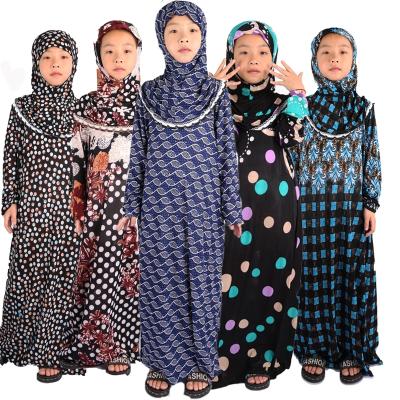 China 2020 printed muslim abaya islam clothing hijabs girl abaya and prayer dress YM019a S for sale