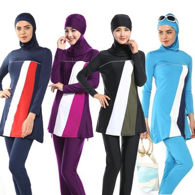 China Beach Wear 2020 Islamic Muslim Modesty Anti-UV Fashion Women Swimming Suit Full Coverage Swimsuit Swimwear SW003 for sale