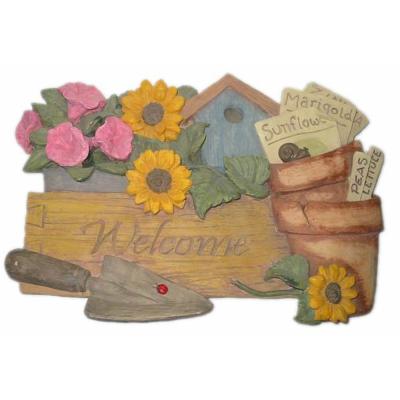 China Resin garden decoration, wall decoration, welcome sign home for sale