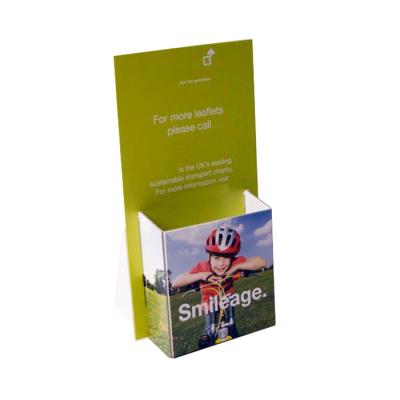 China Custom POP Cardboard Brochure Holder Recyclable Material Foldable Display Counter For Retail for sale