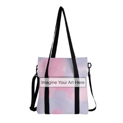 China Custom Printed Daily Portable Tote and Laptop Carrier Large Capacity Shoulder Bag Neoprene Cross - Body Laptop Tote Bag Reusable Tote Bags for sale