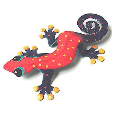 China Europe House Metal Painted Gecko Art Outdoor Garden Metal Art for sale