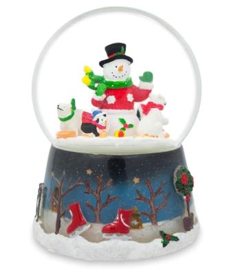 China Glass Ball Frosty The Snowman Vintage Snowglobe Christmas Snow Globe From Europe for sale