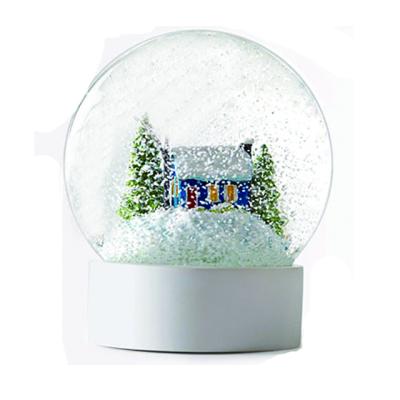 China Europe Personalized Winter House Nativity Glass Water Snow Globe With Glitter for sale