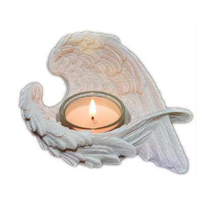 China Europe Gift Memorial Angel Wings Tea Candle Light Holder for sale