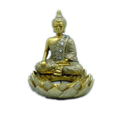 China Europe Buddha Tealight Gold Candle Holder for sale