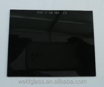 China athermal black welding glass with CE certificate 75x98x3mm for sale