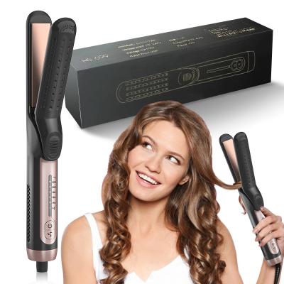 China Hair straightener/hair curler/negative ionic/cool air 2023 New Product Cold Airflow Multi-function Hair Straightener and Hair Curler Styler for sale