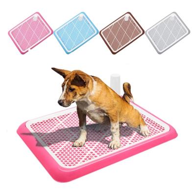 China Portable Potty Stored Indoor Dog Toilet Training Dogs 2 Layers Pet Toilet For Male Famale Dogs Cats Trash Puppy Pad Holder Tray for sale