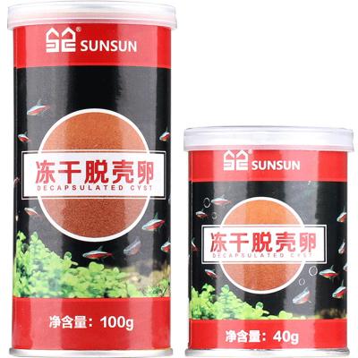 China Sustainable Fish Farming Tropical Food SUN SUN Aquarium High Protein Brine Shrimp Shelling Gold Fish Food For Baby Feeding Fish SL-03 SL-04 for sale