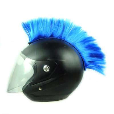 China Party Props Colorful Modeling Wig For Dressing Mohawk Motorcycle Detachable Helmet (Helmet Not Included) for sale