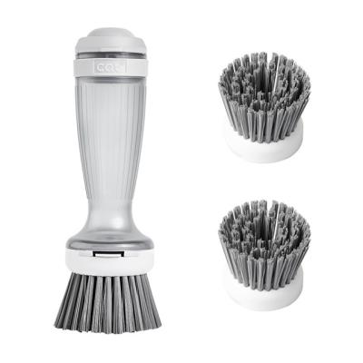 China Oap Palm Kitchen Cleaning Brush Stocked Dispenser Set, Dish Wash Up Brush with Soap Dispenser for Pot, Pan, Sink for sale