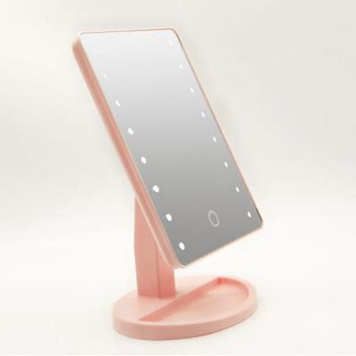 China 360 degree rotation new product tabletop cosmetic espejo beauty led makeup mirror with lights for sale