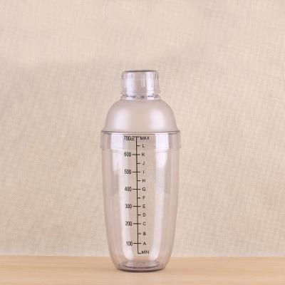 China Sustainable PC 700cc Bar Shaker Cocktail Shaker 700ml Wine Shaker Cup for sale